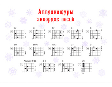 «ЗА ОКНОМ - НОЯБРЬ». Текст песни и аппликатуры аккордов